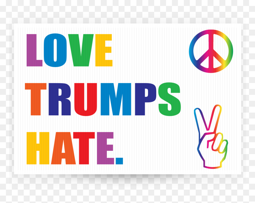Love Trumps Hate - Graphic Design, HD Png Download - hate png