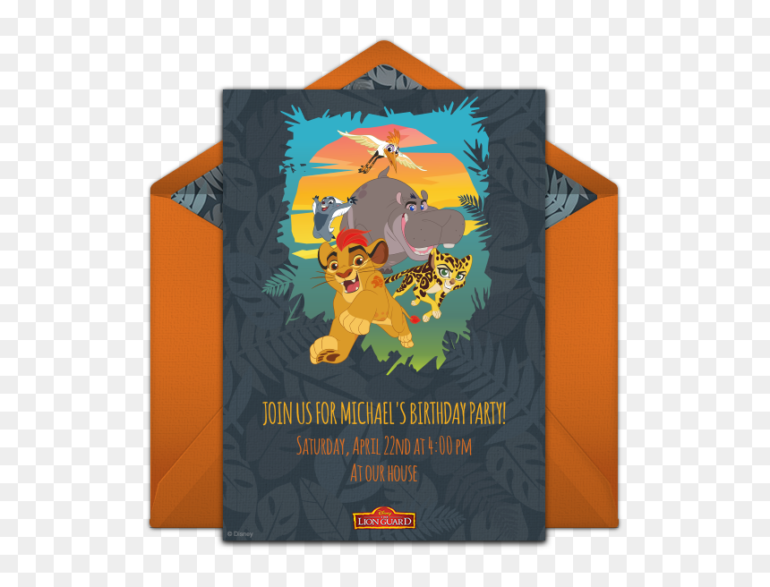 Lion King Invitation Png, Transparent Png - lion guard png