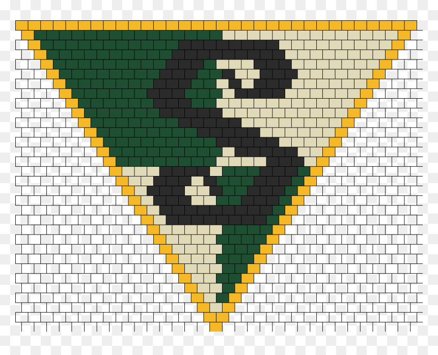 Harry Potter Slytherin Crest Kandana Bead Pattern - Hama Beads Harry Potter Hp, HD Png Download - slytherin crest png