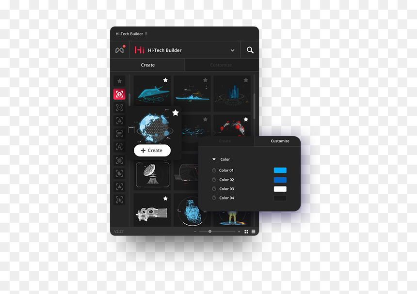 Quantum Hud Infographic Pack Feature - Smartphone, HD Png Download - futuristic hud png