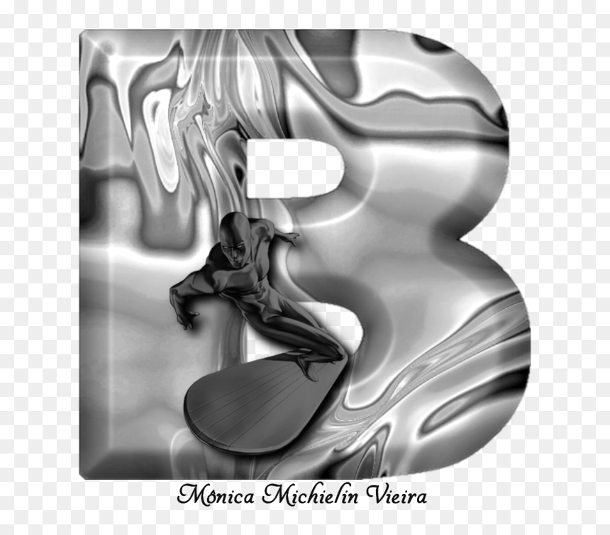 Alfabeto Surfista Prateado Png - Alfabeto Silver Surfer Png, Transparent Png - silver surfer png