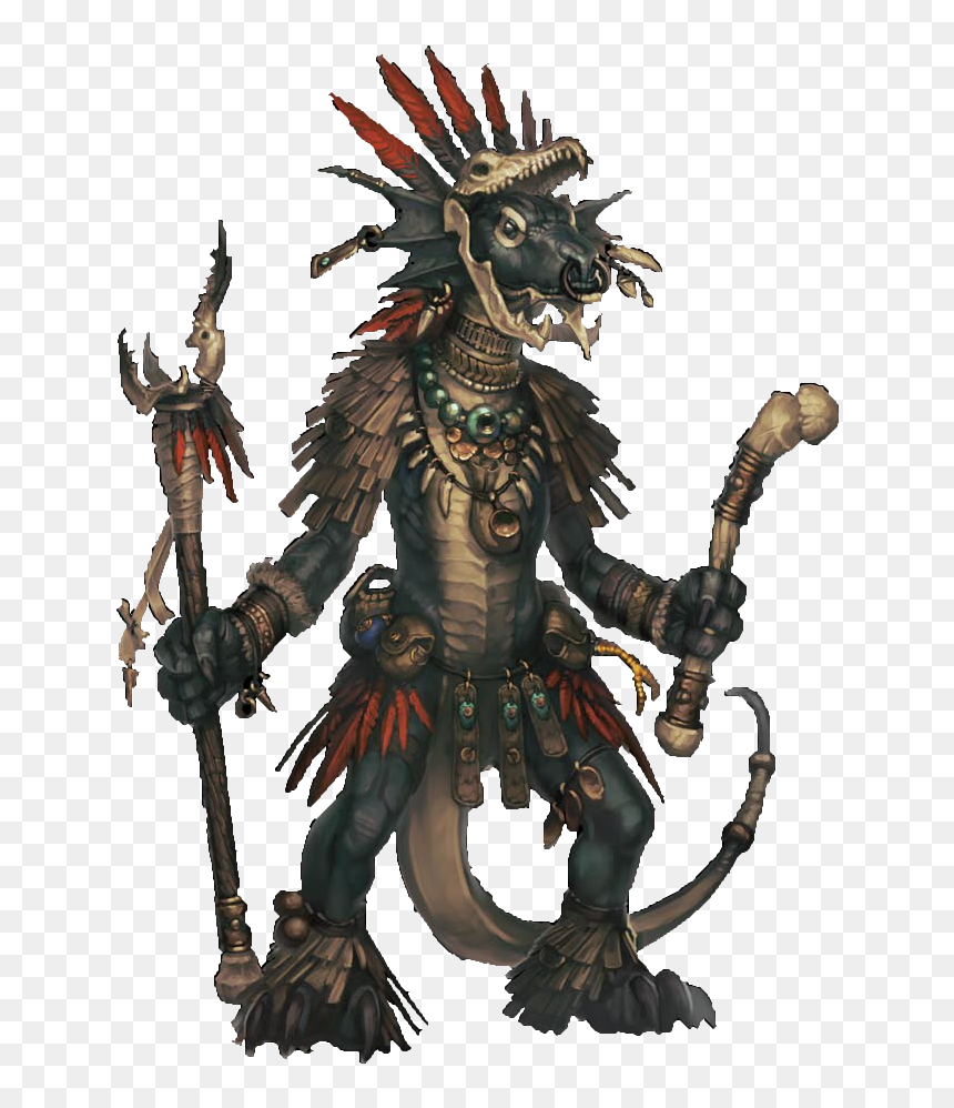 Chief Sootscale Is The Leader Of The Sootscale Tribe, - D&d Kobold Shaman, HD Png Download - kobold png