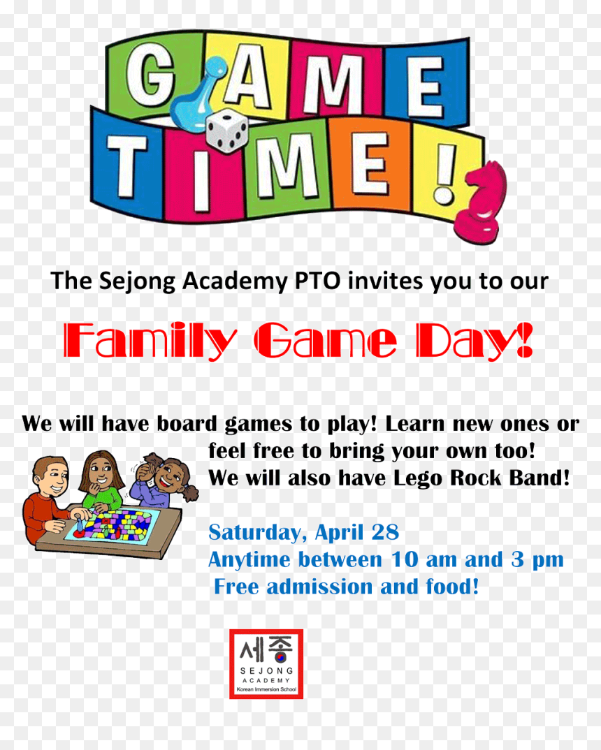 Family Game Night Sejong Academy - Game Time, HD Png Download - game night png