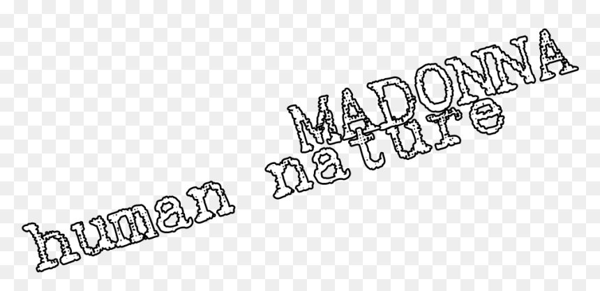 Human Nature Logo - Line Art, HD Png Download - madonna png