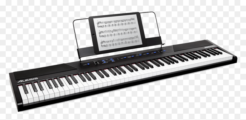 White Muti Functional Piano With 3 Pedals And Bluetooth - Alesis Recital 88 Key, HD Png Download - lagrima png