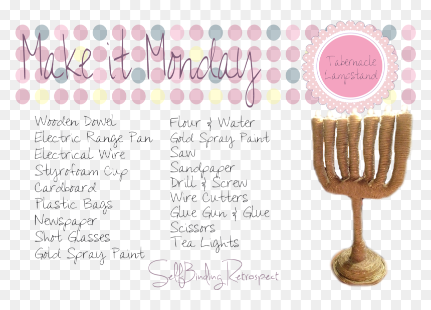 How To Make A Tabernacle Lampstand, Menorah, Diy - Thanksgiving, HD Png Download - diy png
