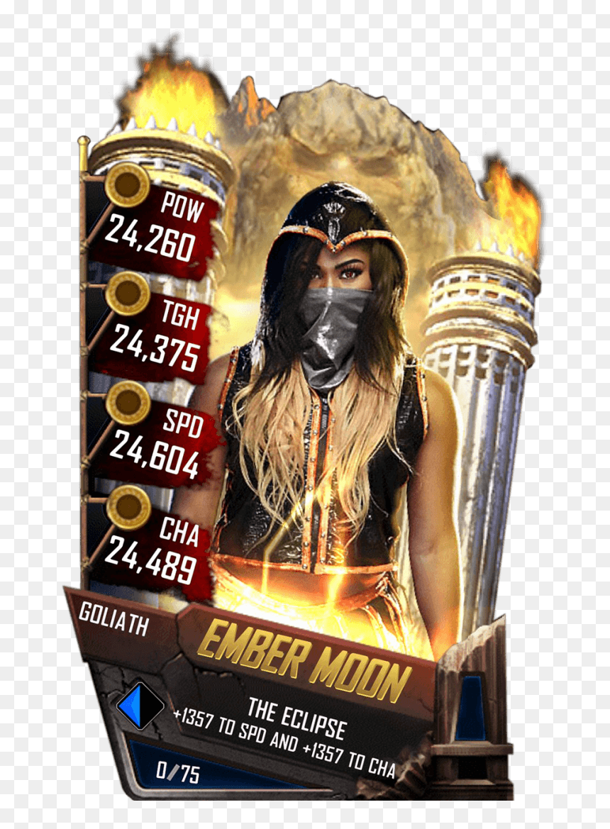 Ember Moon - Wwe Supercard Goliath Tier, HD Png Download - ember moon png