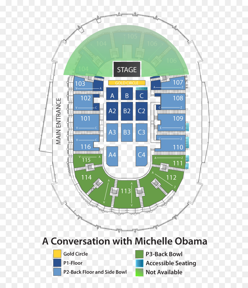 Event Map - Save On Foods Memorial Seating Chart Bc, HD Png Download - michelle obama png