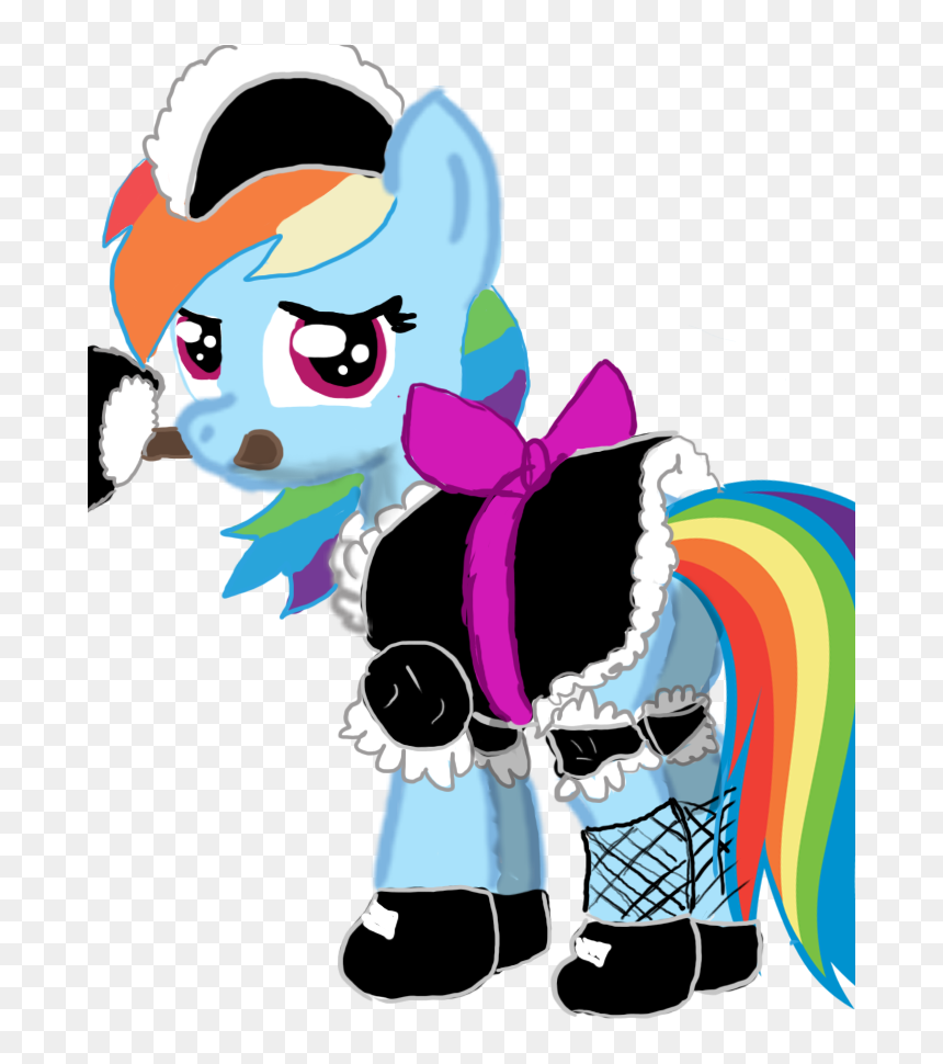 Free Picture Of A Download Clip Art - Rainbow Dash Maid Latex, HD Png Download - maid png