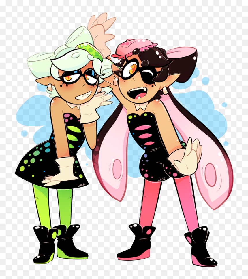 Squid Sisters By Pxlbr - Splatoon, HD Png Download - splatoon squid png