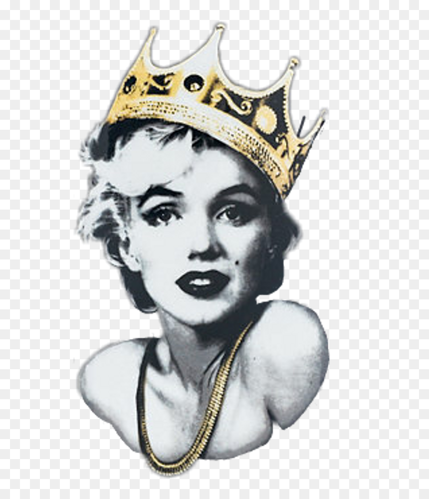 Scqueen Queen Crown Marilynmonroe Marilyn Monroe Marily - Marilyn Monroe Painting On Canvas High Detail, HD Png Download - queens crown png