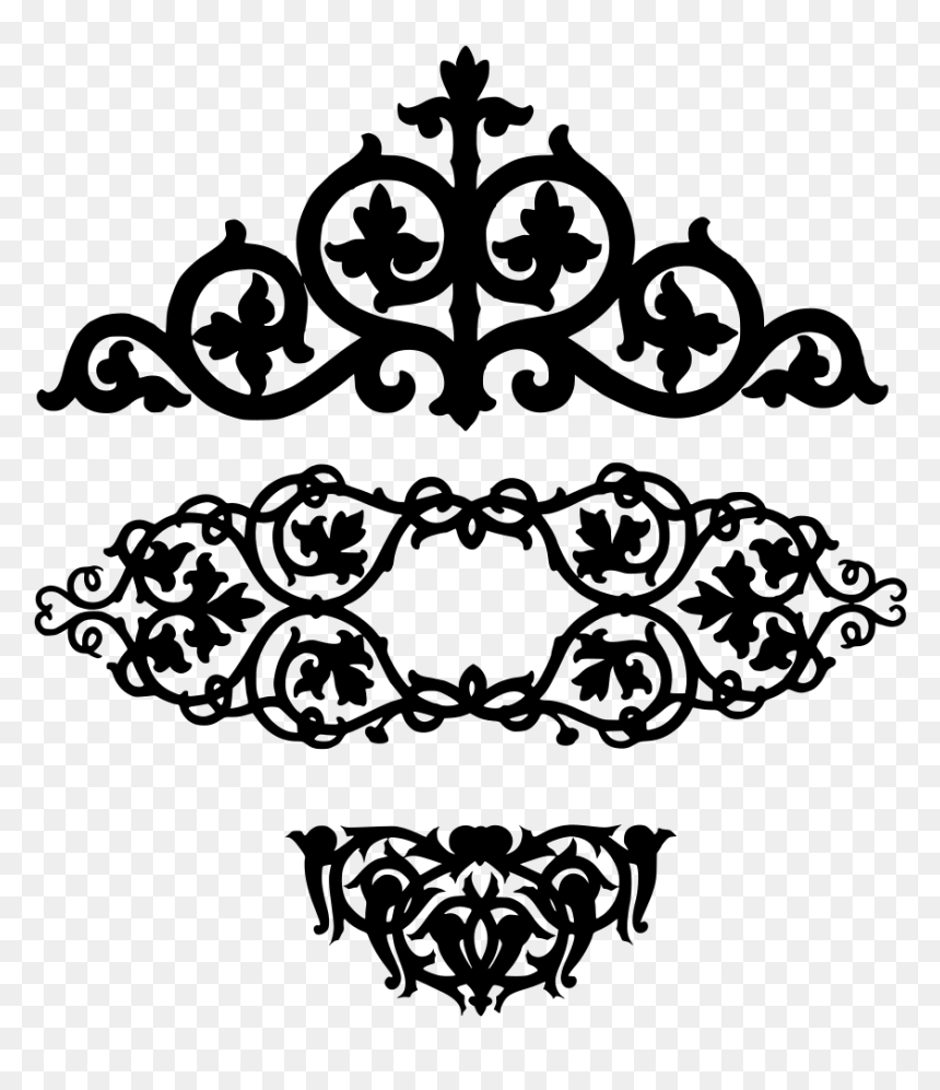 Motifs Clipart, HD Png Download - gold trim png