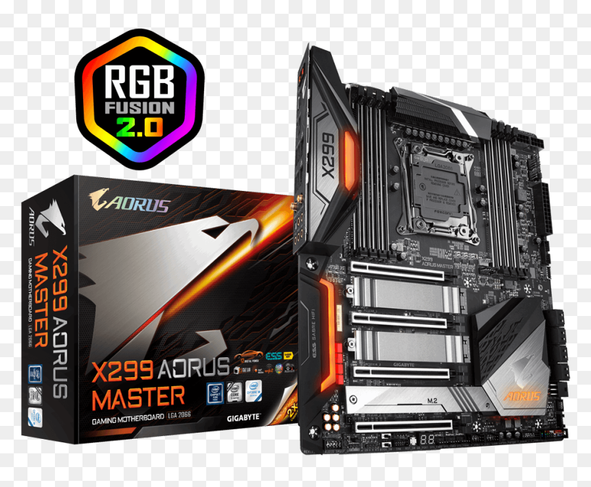 Gigabyte X299 Aorus Master Lga 2066 X299 Ddr4, HD Png Download - futuristic hud png