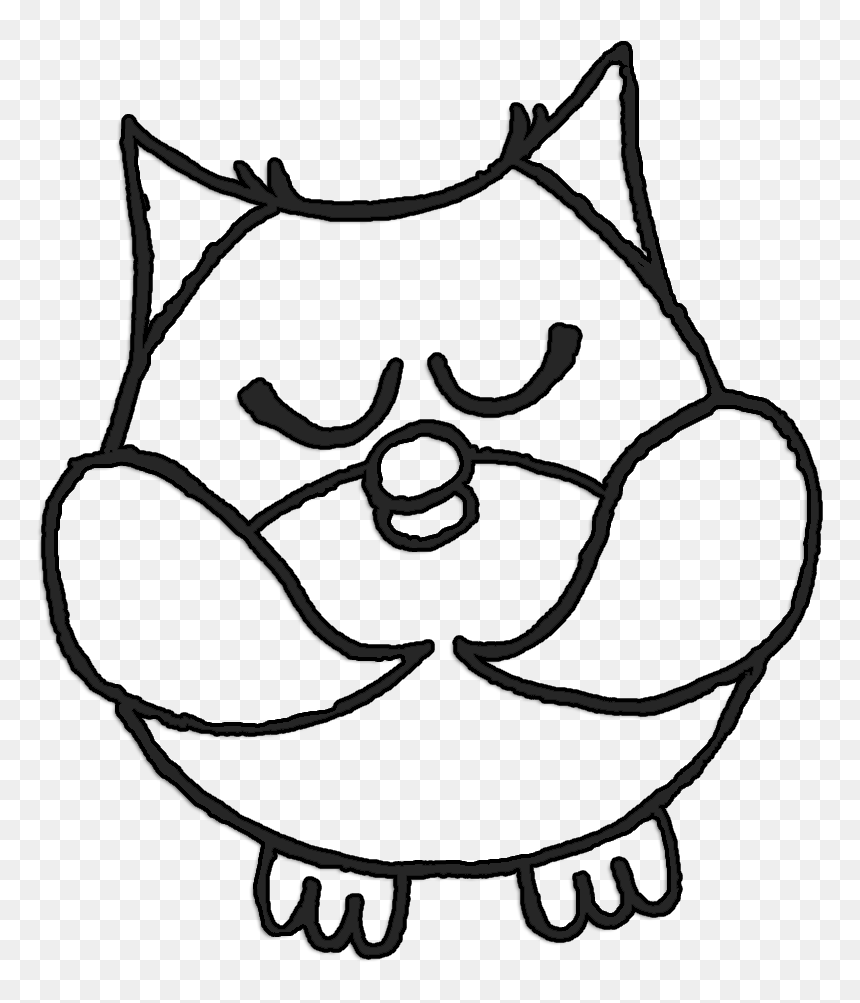 Image Result For Cute - Owl Black And White Clipart, HD Png Download - grinch face png