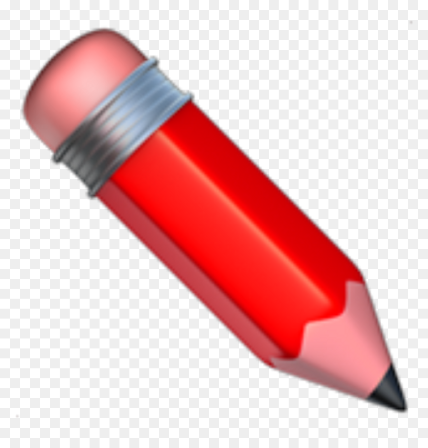 Redemoji Emoji Red Pencil Redpencil Apple Remix School - Transparent Emoji Pencil Png, Png Download - pencil emoji png