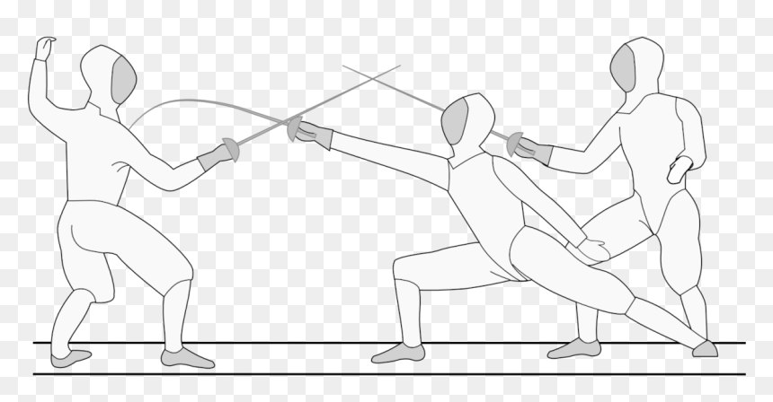 Fencing Plunge - Position Escrime, HD Png Download - fencing png