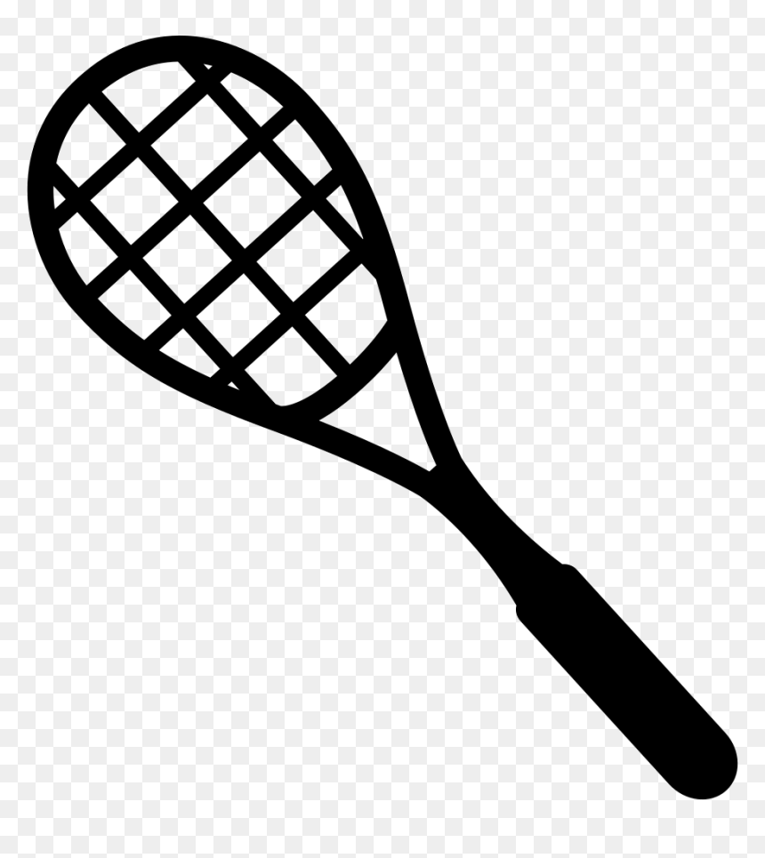 Tennis Racquet - Black And White Badminton Racket, HD Png Download - tennis racquet png