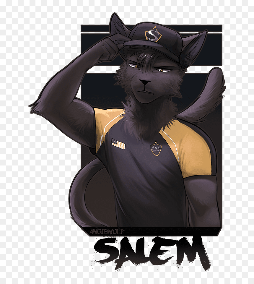 Salem - Black Cat Furry Art, HD Png Download - leveon bell png