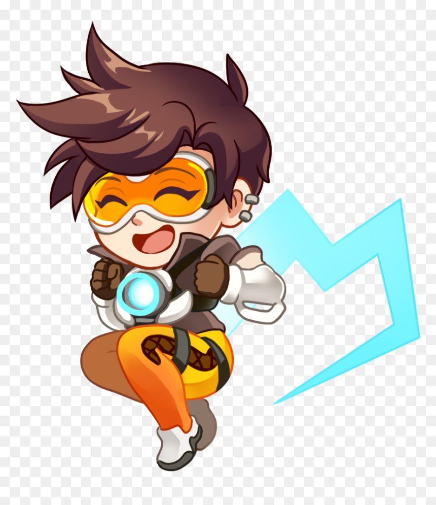 Lunar Tracer - Cartoon, HD Png Download - tracer overwatch png