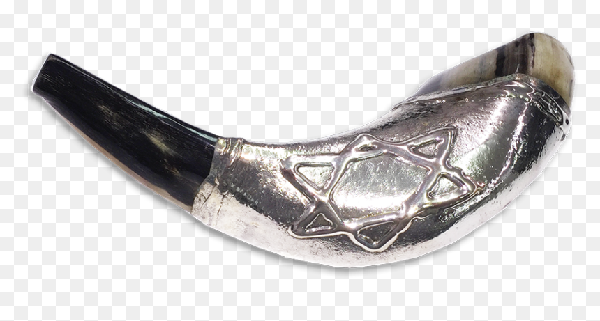 Silver-plated Ram"s Horn Shofar - Silver, HD Png Download - shofar png
