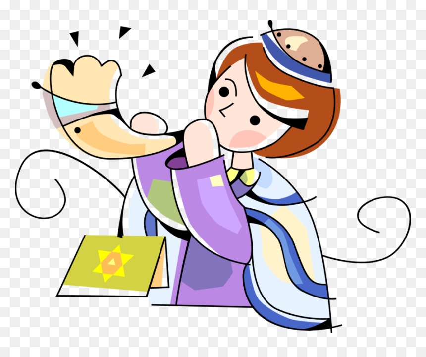 Yom Kippur Cartoon For Kids, HD Png Download - shofar png
