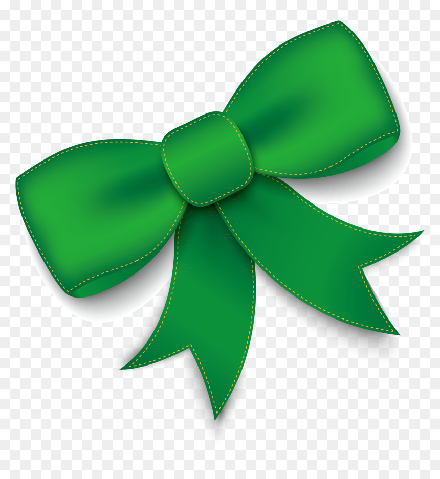 Green Bow Bow Png Download - Green Bow Clipart, Transparent Png - green bow png