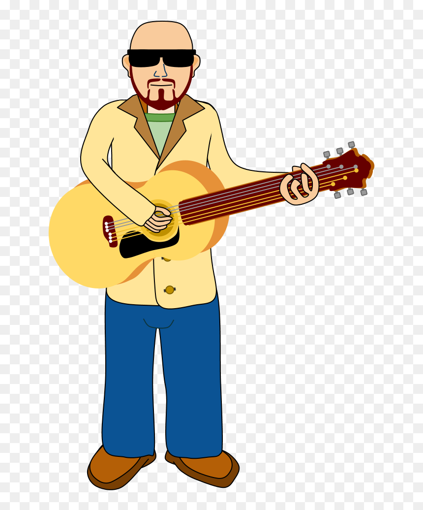 Acoustic Guitar Guitarist Clip Art - Cartoon Guitar Player Png, Transparent Png - guitarist png