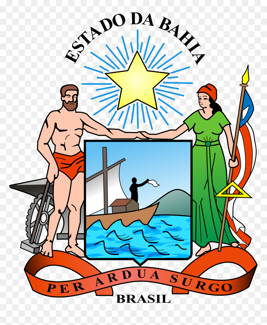 Brasão Da Bahia - Bahia, HD Png Download - bandeira do brasil png