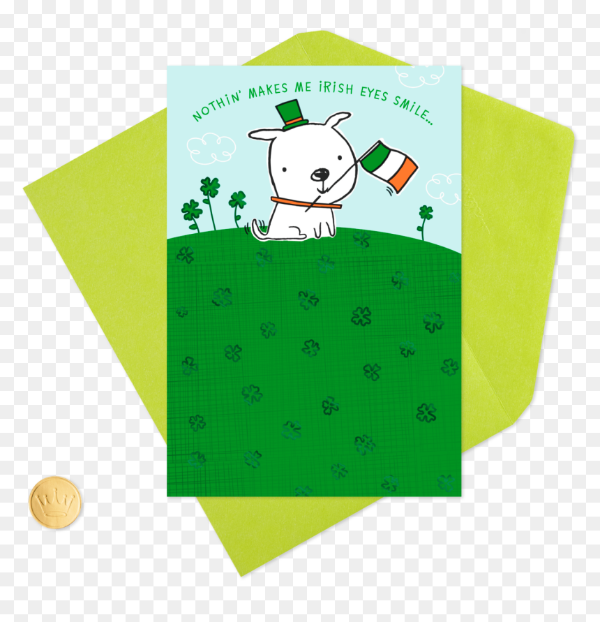 Dog With Irish Flag St - Paper, HD Png Download - irish flag png