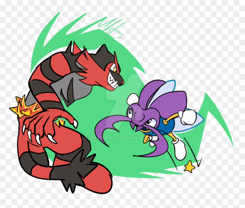 Incineroar Vs Bugzzy - Cartoon, HD Png Download - incineroar png