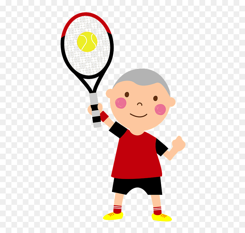 Tennis Sports Child Boy Clipart 人 イラスト フリー 素材 テニス Hd Png Download Vhv