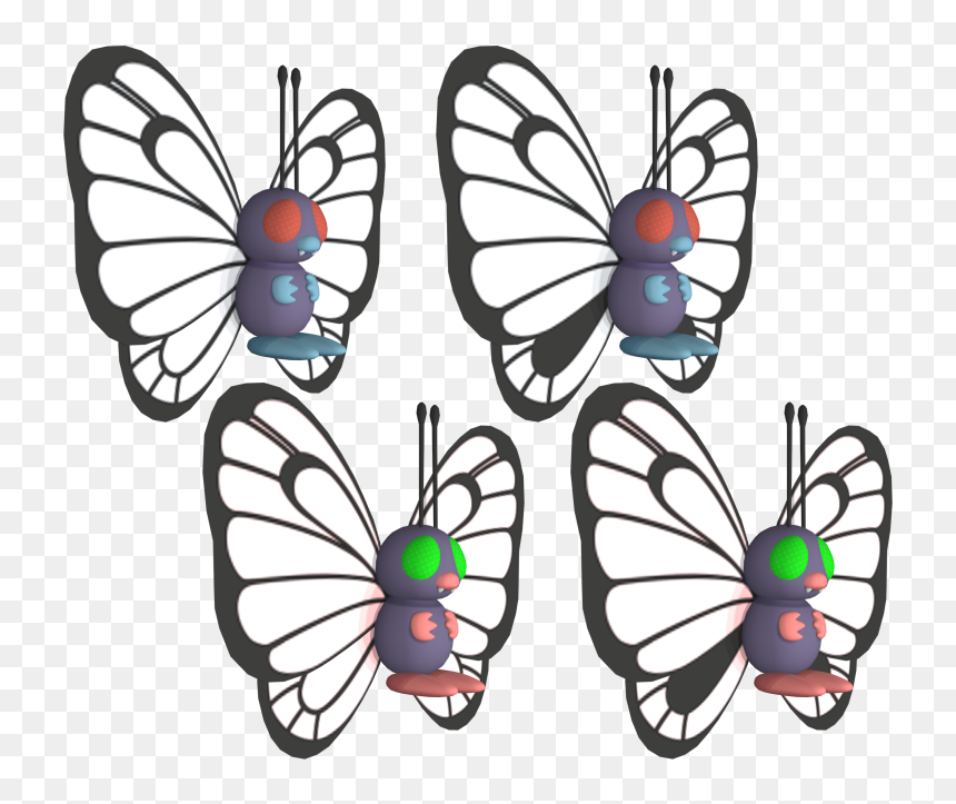 Download Zip Archive - Butterfree Model, HD Png Download - butterfree png
