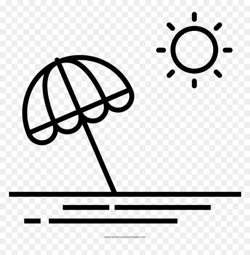 Beach Umbrella Coloring Page - Sunbath Icon, HD Png Download - globe vector png