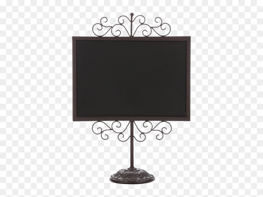 Stylish Vintage White Metal Frame Semi Permanent Chalkboard - Blackboard, HD Png Download - chalkboard frame png