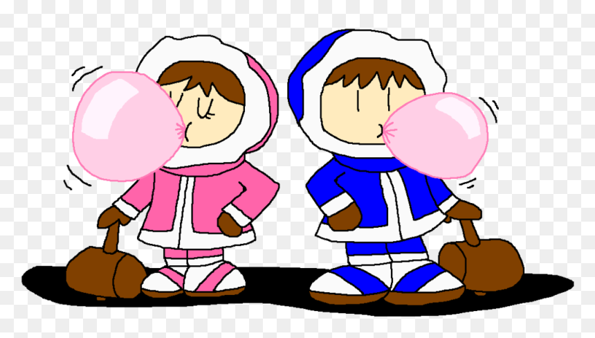 Ice Climbers Blowing Bubble Gum By Pokegirlrules , - Clip Art, HD Png Download - ice climbers png