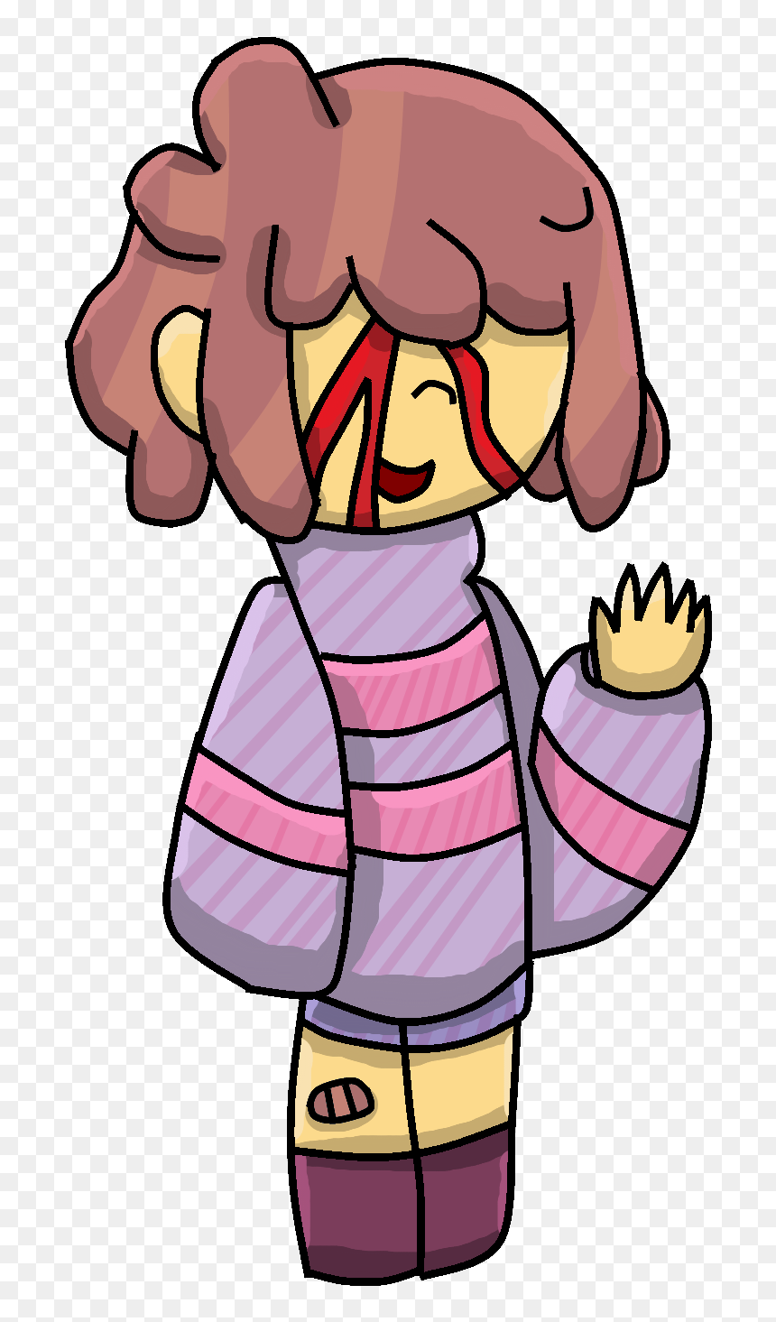 Hi I Was Bored So I Drew This Picture Of Frisk Waving, - Cartoon, HD Png Download - waving png