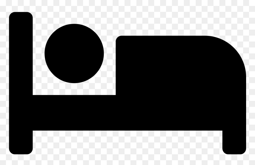 Bed Svg Black White Contact - Hotel Room Icon Png, Transparent Png - hotel icon png