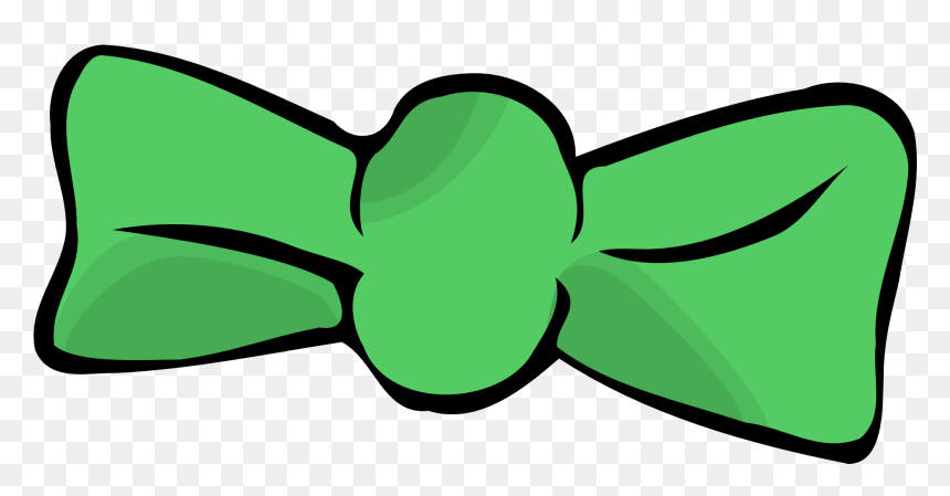 Bow Tie,plant,leaf - Bow Tie Clip Art, HD Png Download - green bow png