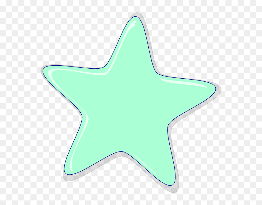 Mint Green Star Clipart - Star, HD Png Download - green star png
