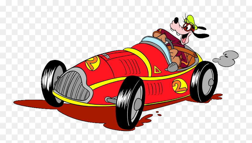 Transparent Mickey Mouse Clipart Png - Goofy, Png Download - racecar png