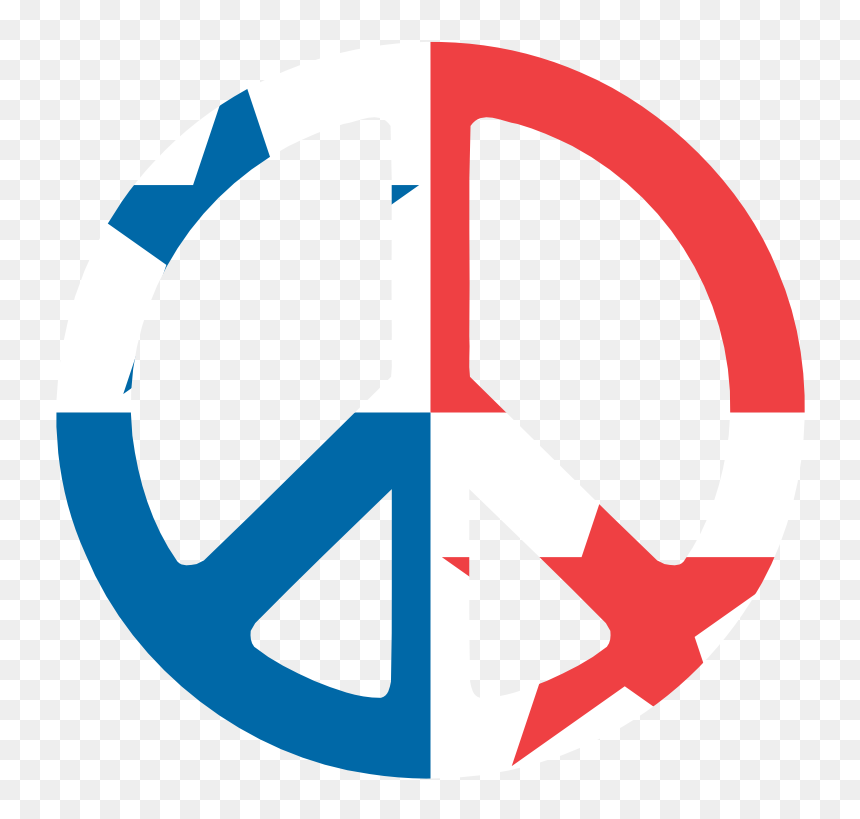 Panama Peace Symbol Flag 3 Twee Peacesymbol - Flag, HD Png Download - panama flag png