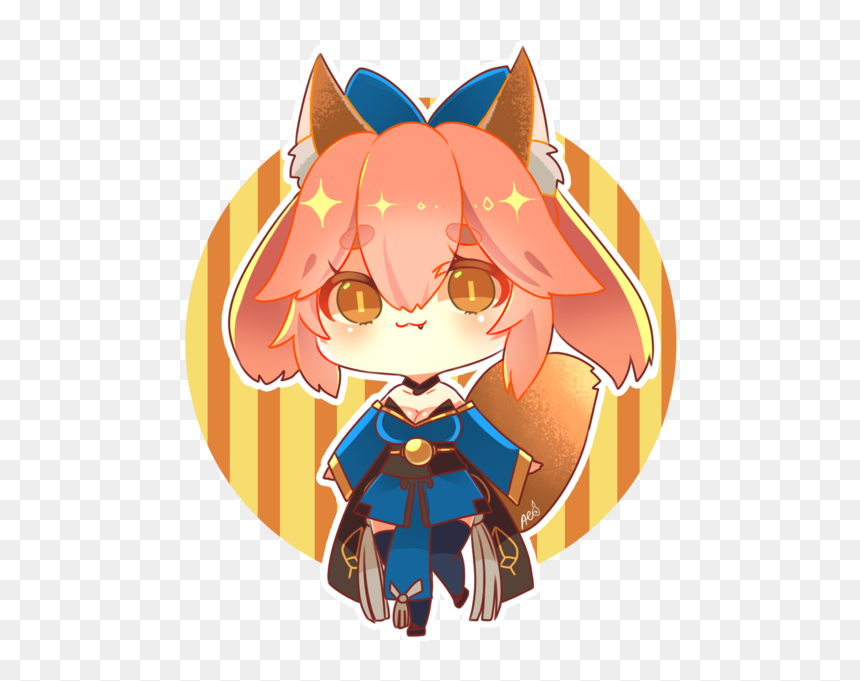 Colored Cute Anime Chibi - Cartoon, HD Png Download - cute anime png