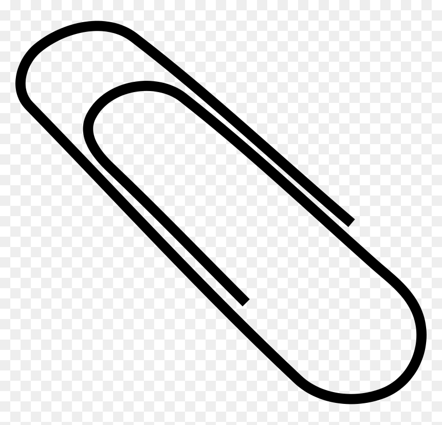 Simple Paper Clip - Clip Clipart Black And White, HD Png Download - ripped paper edge png