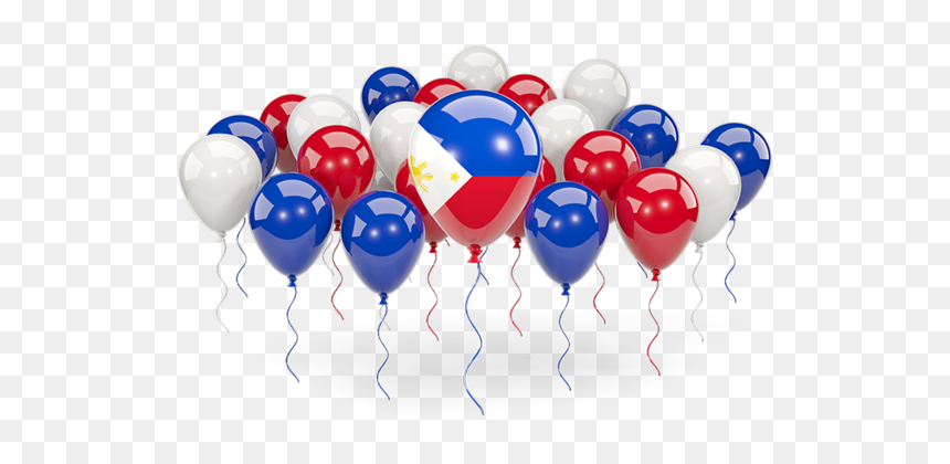 Balloons With Colors Of Flag - Philippines Flag Balloons Png, Transparent Png - philippine flag png