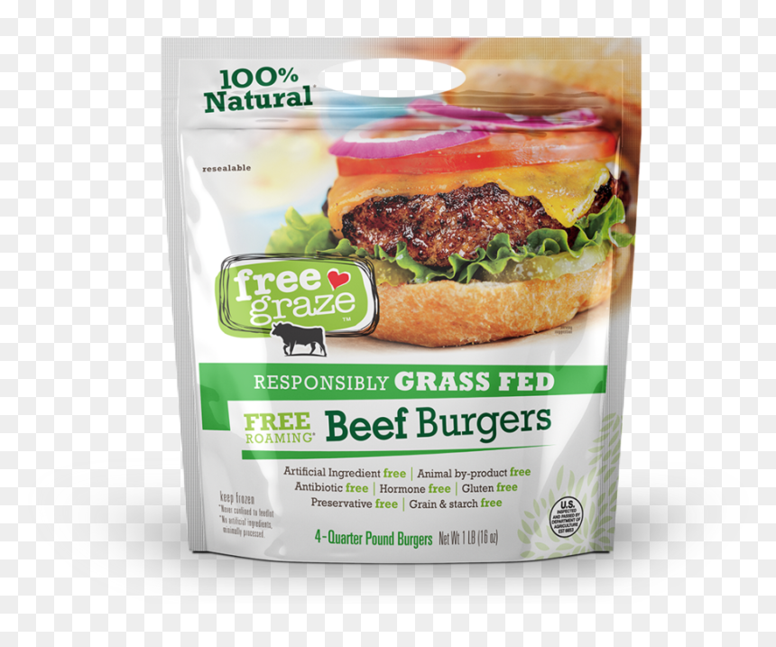 Beef-fg - Free Graze Burgers, HD Png Download - burgers png