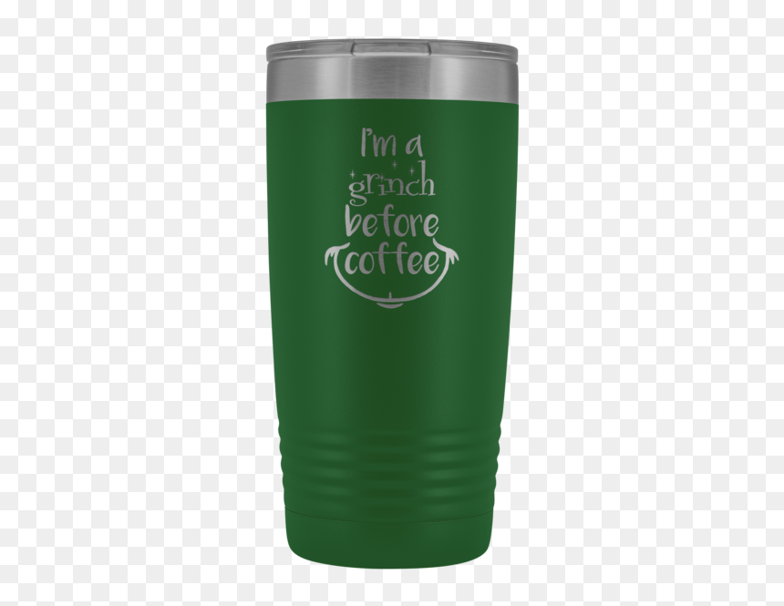 I"m A Grinch Before Coffee - Pint Glass, HD Png Download - grinch face png
