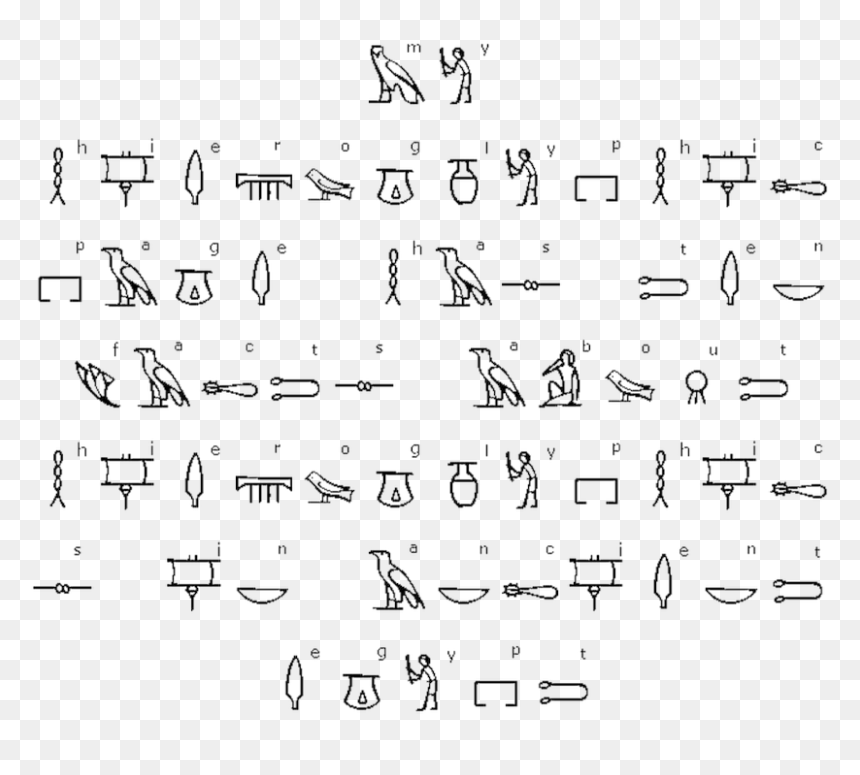 Egyptian Letters Png - Hieroglyphs Png, Transparent Png - hieroglyphics png