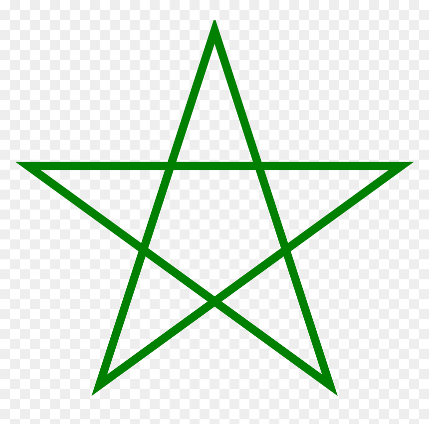 Five Pointed Star - Green Five Pointed Star, HD Png Download - green star png