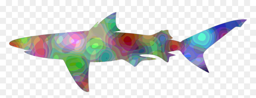 Psychedelic Shark Clip Arts - Clip Art, HD Png Download - shark.png