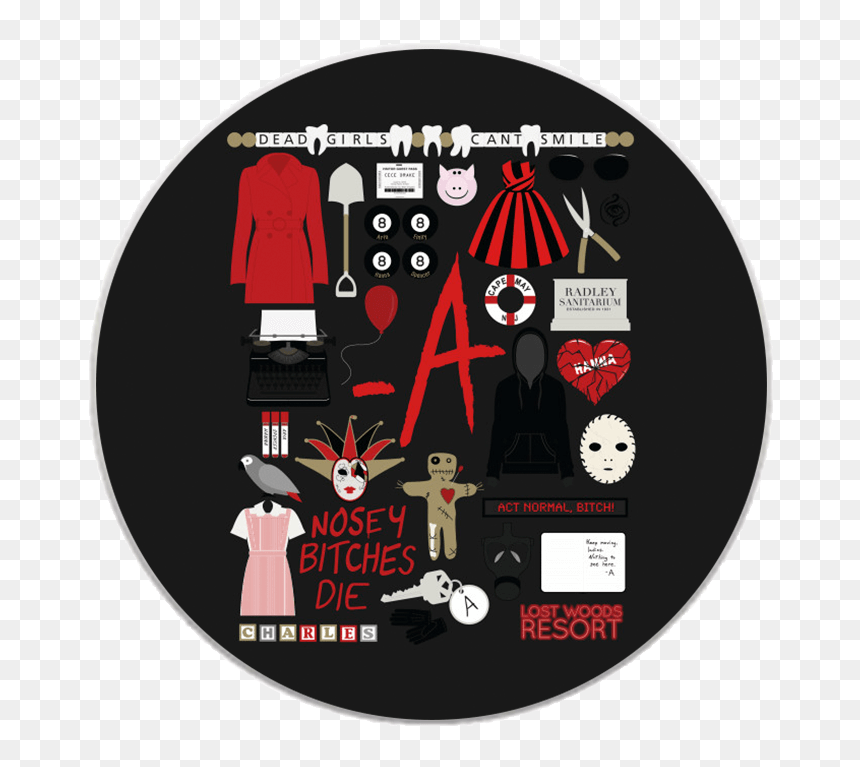 Topsocket Pretty Little Liars Icons - Pretty Little Liars Tshirt, HD Png Download - pretty little liars png